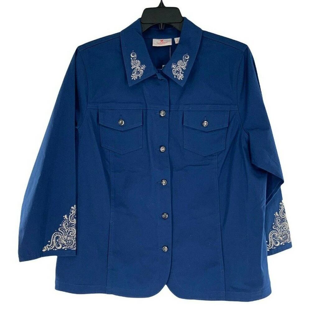 Quacker Factory Jacket Womens Size Xl Rhinestones… - image 2